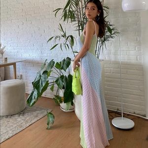 CROCHET maxi dress - VRG GIRL Freedom To Dream Crochet Maxi Dress // Multi